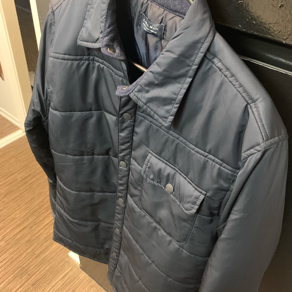 Zara Men’s Blue Shirt Jacket Style Coat (medium)